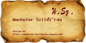 Wachsler Szilárda névjegykártya
